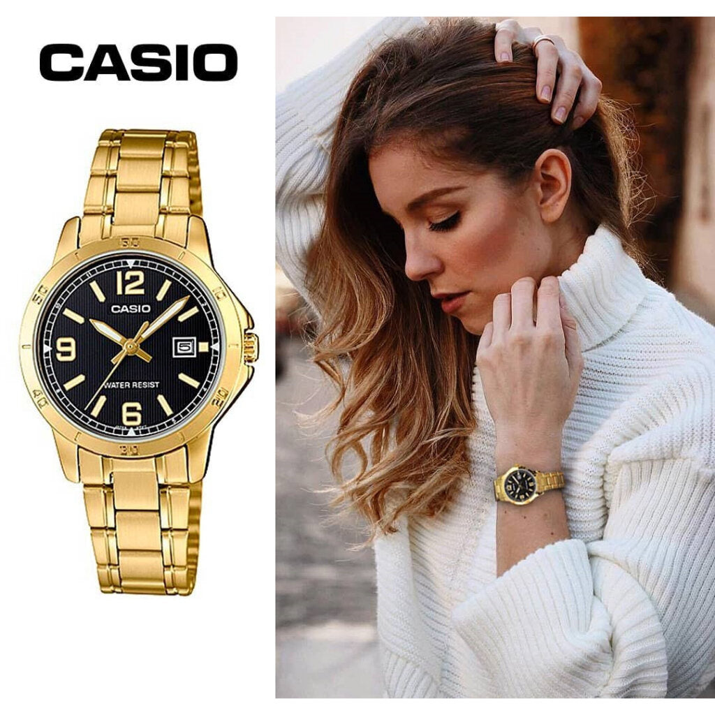 Zegarek damski Casio LTP-V004G-1B (zd642a) + BOX-7