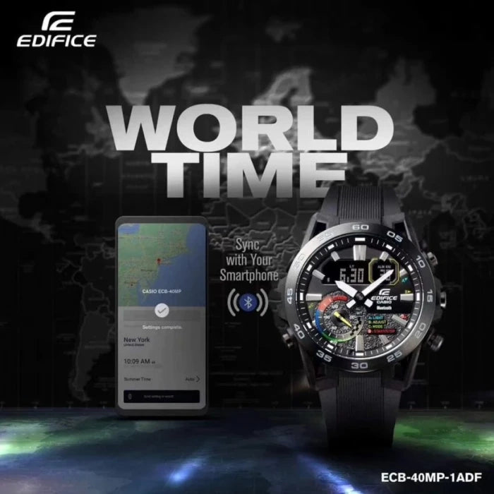 Zegarek Męski Casio EDIFICE 48mm ECB-40MP-1A Bluetooth + BOX-3