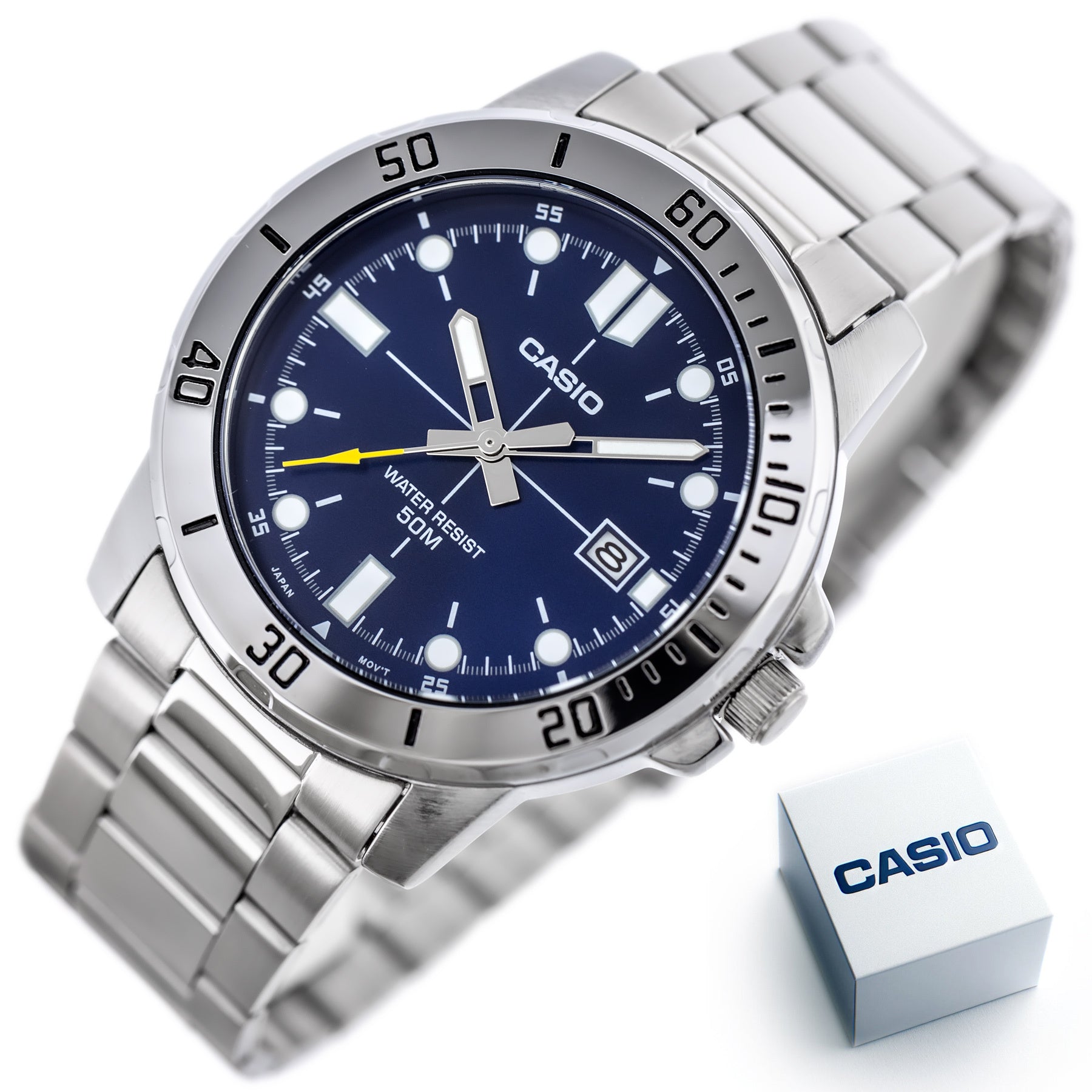 ZEGAREK MĘSKI CASIO MTP-VD01D-2E (zd185c) + BOX-10