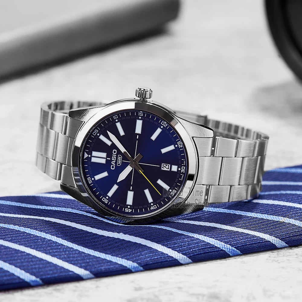 ZEGAREK MĘSKI CASIO MTP-VD02D-2E (zd217a) + BOX-3
