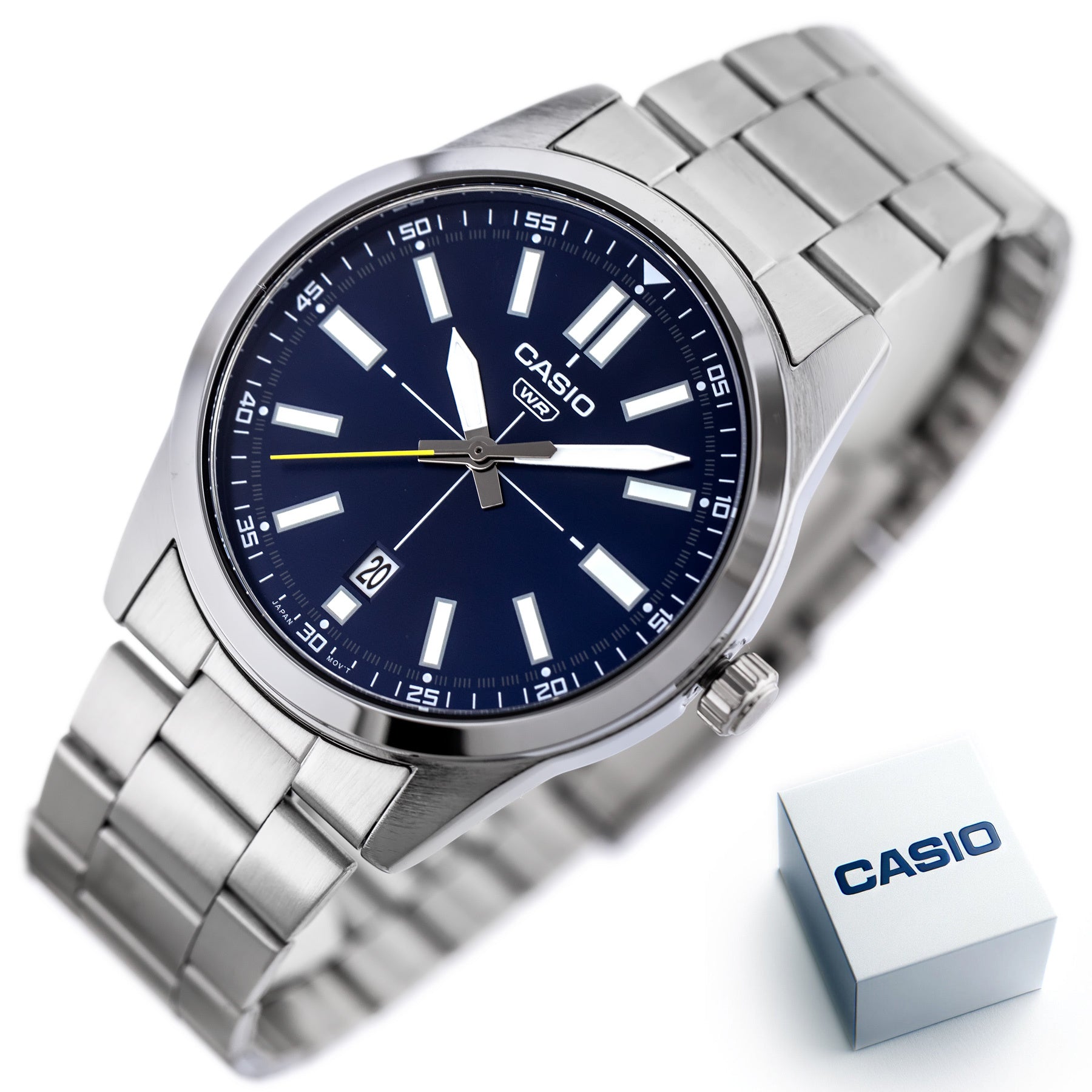 ZEGAREK MĘSKI CASIO MTP-VD02D-2E (zd217a) + BOX-8