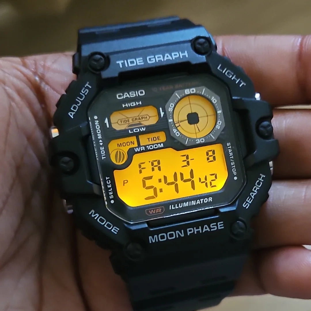 ZEGAREK MĘSKI CASIO Digital Moonphase WS-1700H-1AV + BOX-4