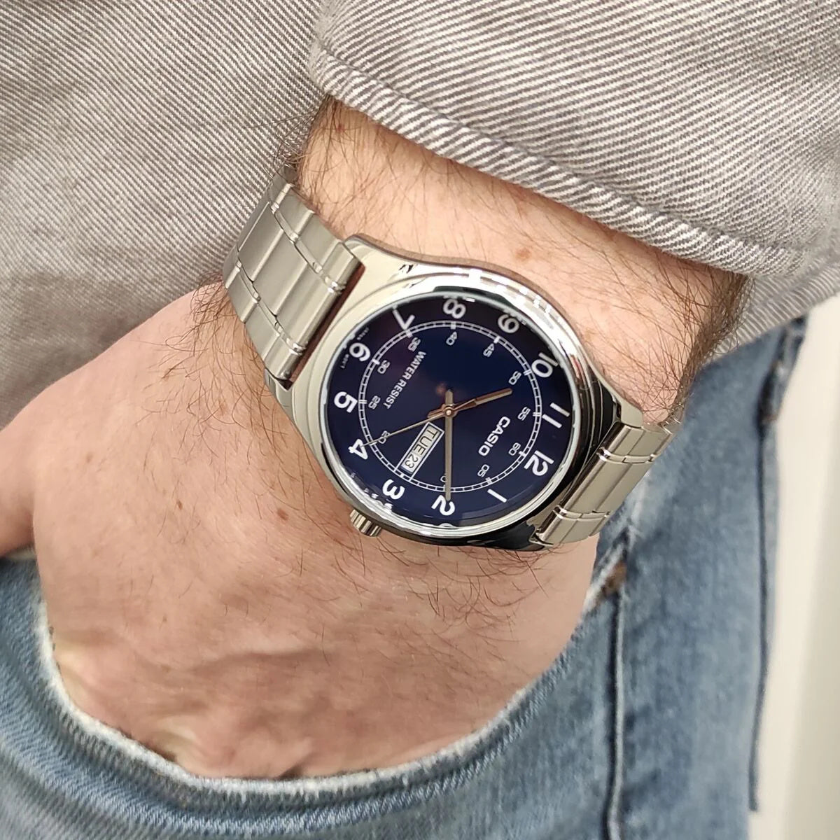 Zegarek Męski Casio MTP-V006D-2B + BOX-6