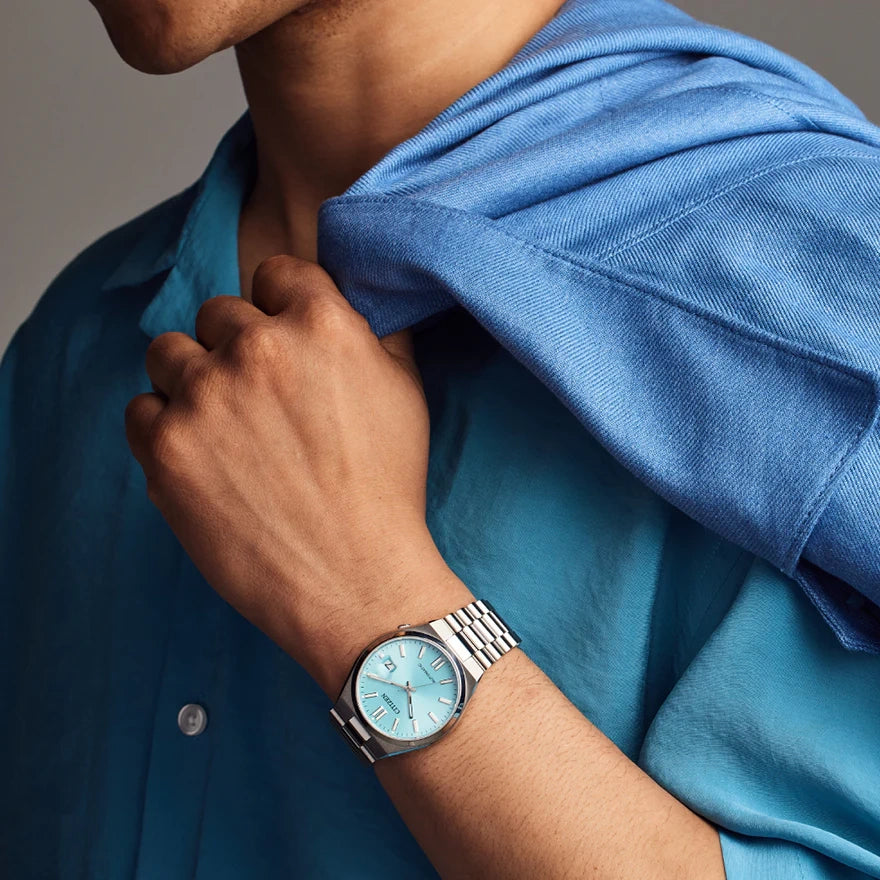 ZEGAREK MĘSKI CITIZEN Tsuyosa Turquoise Blue NJ0151-88M - AUTOMAT SZAFIR-6