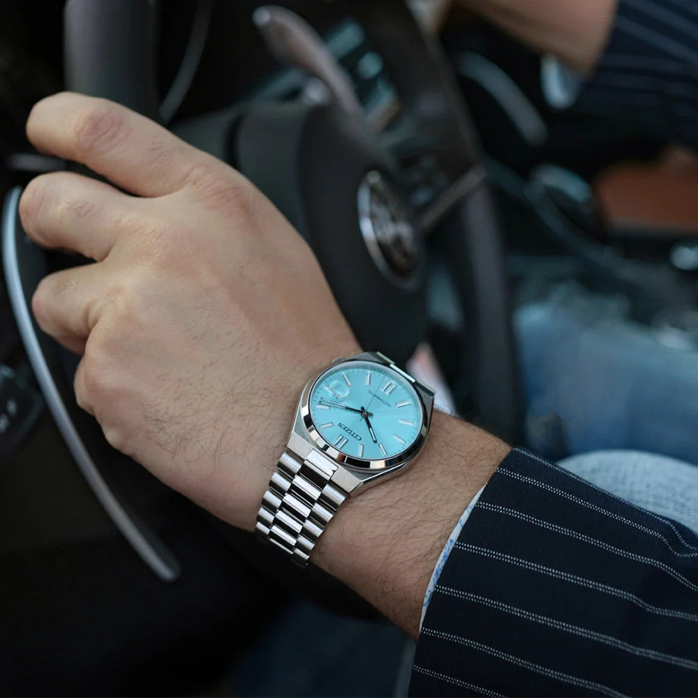 ZEGAREK MĘSKI CITIZEN Tsuyosa Turquoise Blue NJ0151-88M - AUTOMAT SZAFIR-5