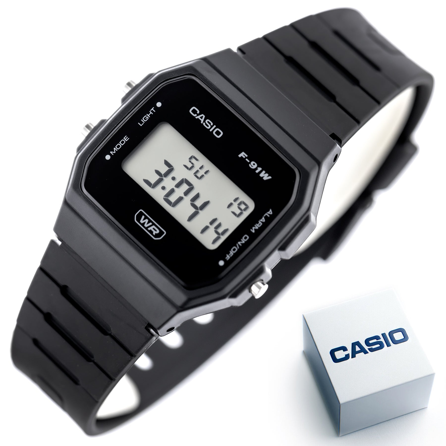 ZEGAREK MĘSKI CASIO F-91WB-1ADF + BOX-10