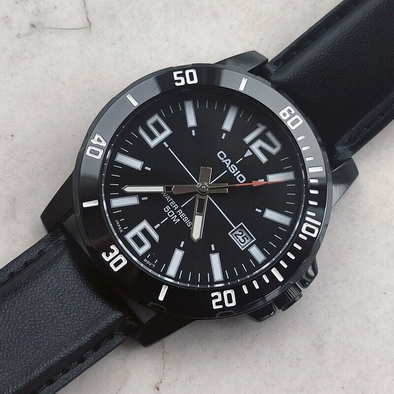 ZEGAREK MĘSKI CASIO MTP-VD01BL-1B (zd169d) + BOX-4