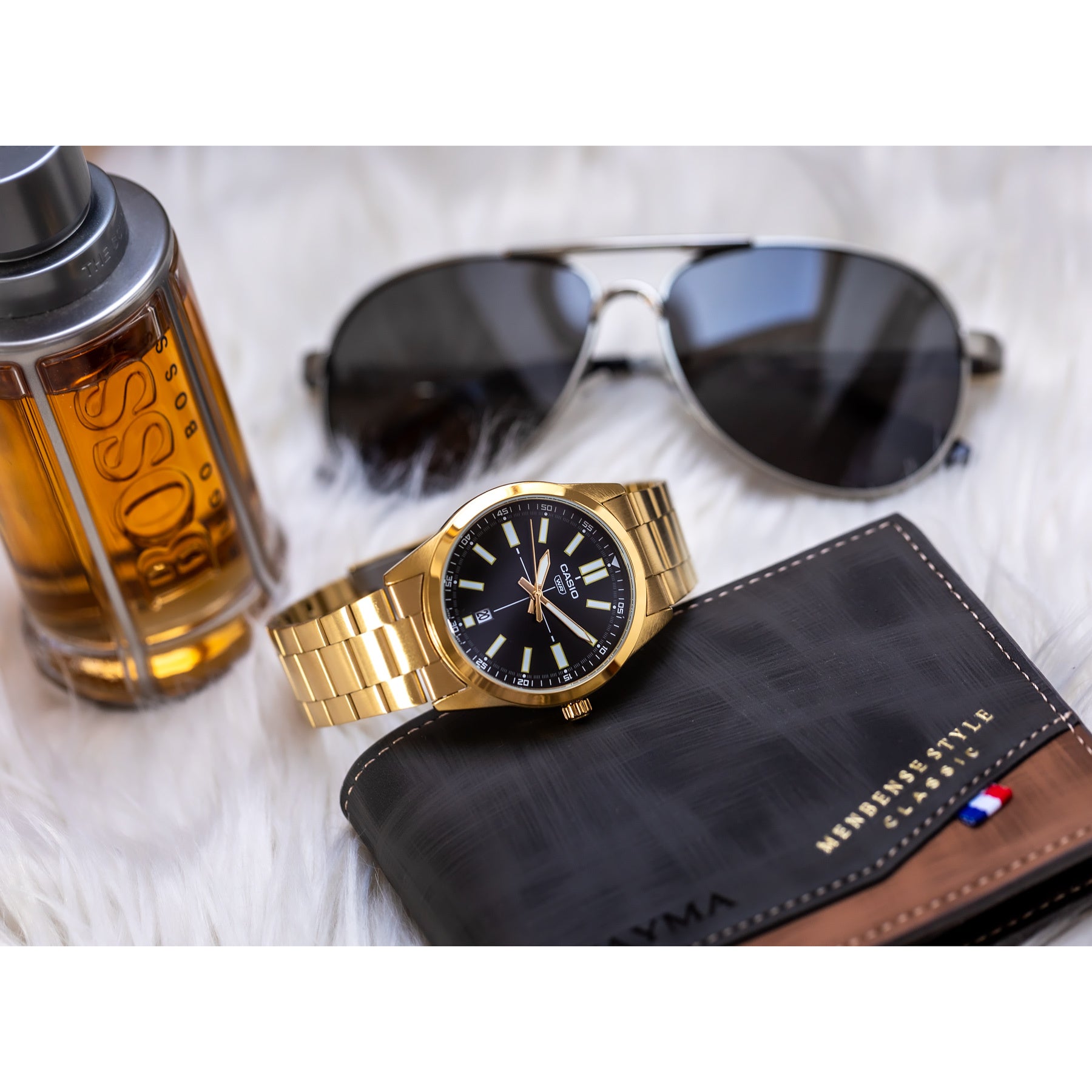 ZEGAREK MĘSKI CASIO MTP-VD02G-1E (zd217c) + BOX-7