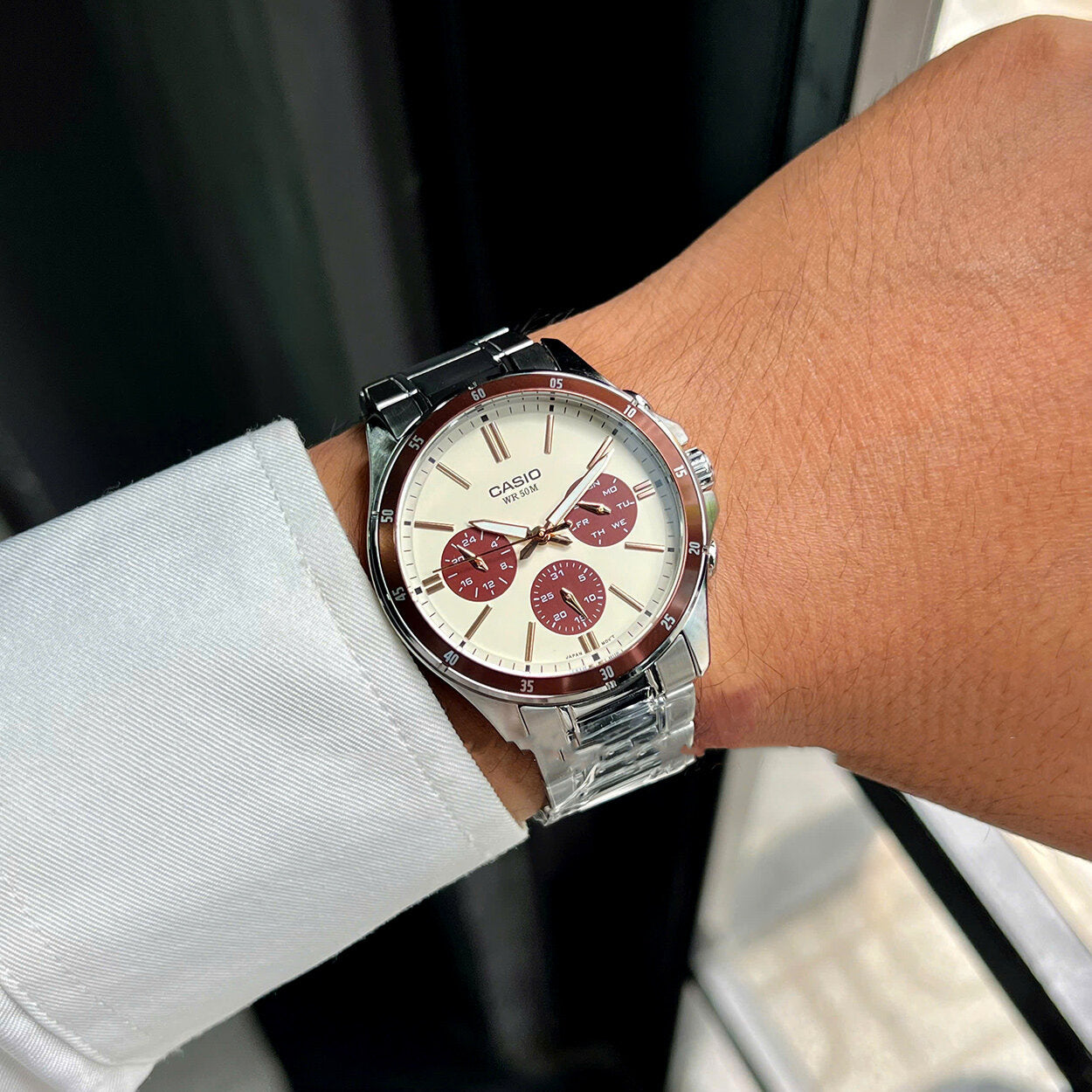 ZEGAREK MĘSKI CASIO MTP-1374D-5A2 (zd063g) + BOX-5