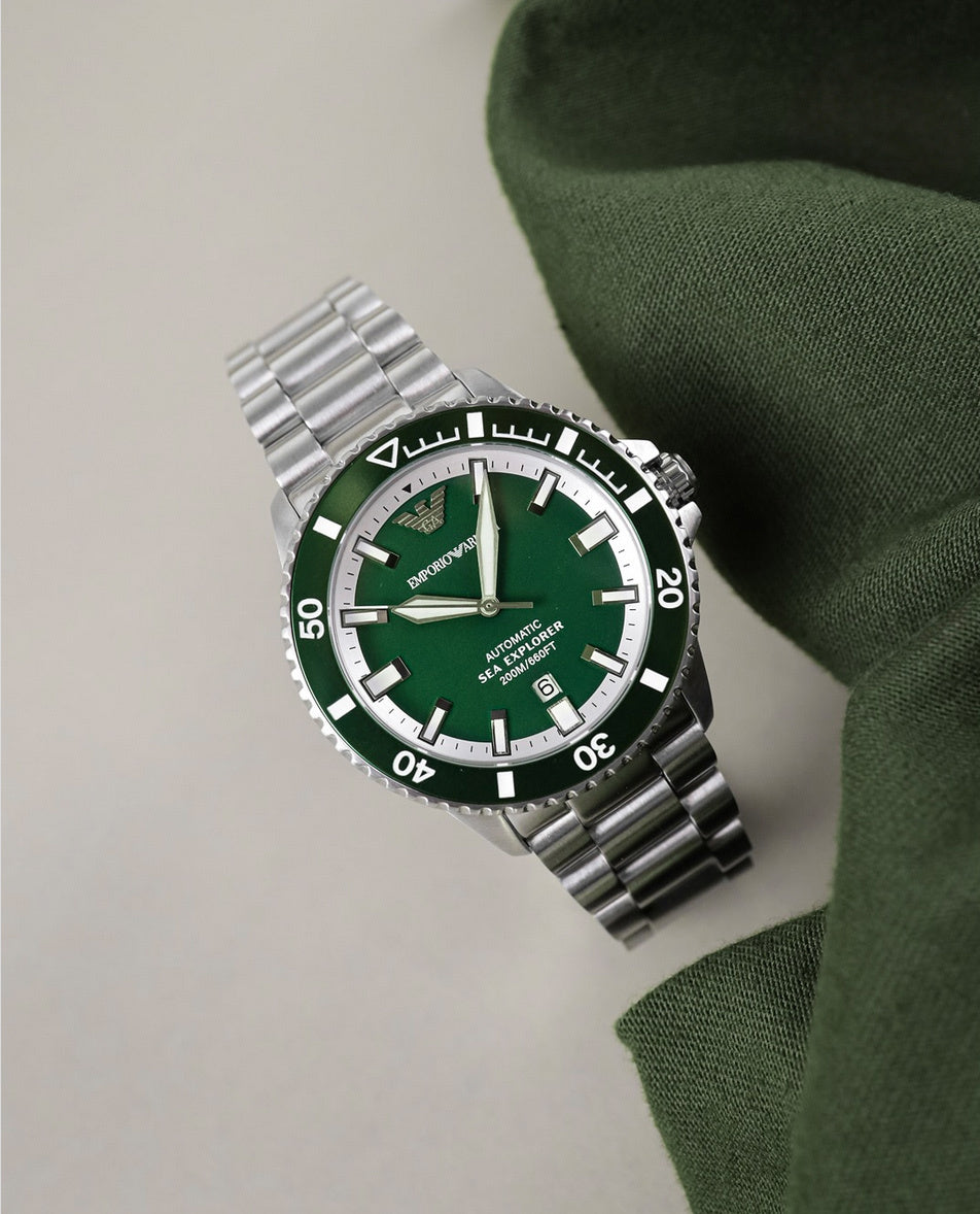 ZEGAREK MĘSKI EMPORIO ARMANI AR60080 Sea Explorer AUTOMATIC (zi110b) + BOX-9