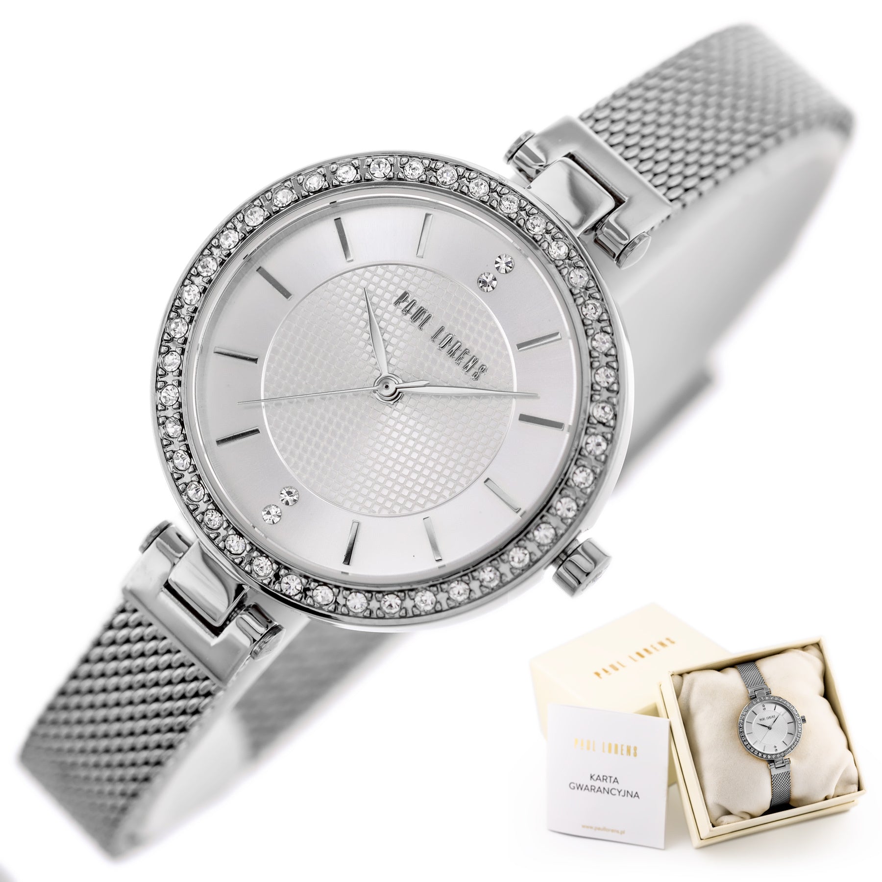 ZEGAREK DAMSKI PAUL LORENS - PL10995B-3C1 (zg546b) + BOX-9