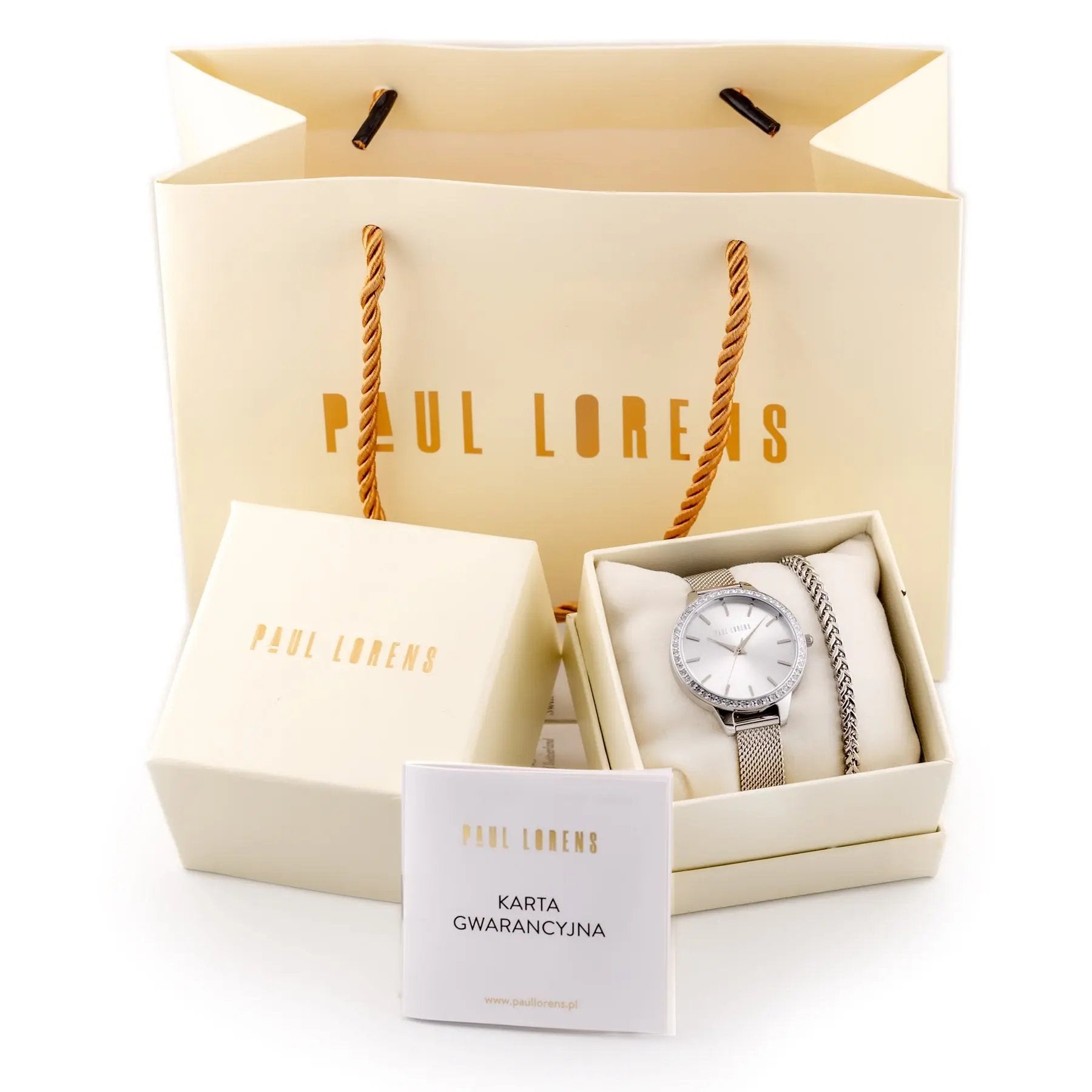 KOMPLET PREZENTOWY DAMSKI PAUL LORENS - Zegarek + bransoletka (zg545f) KOMPLET PREZENTOWY DAMSKI PAUL LORENS Zegarek + bransoletka (zg545f) 5905937209296
