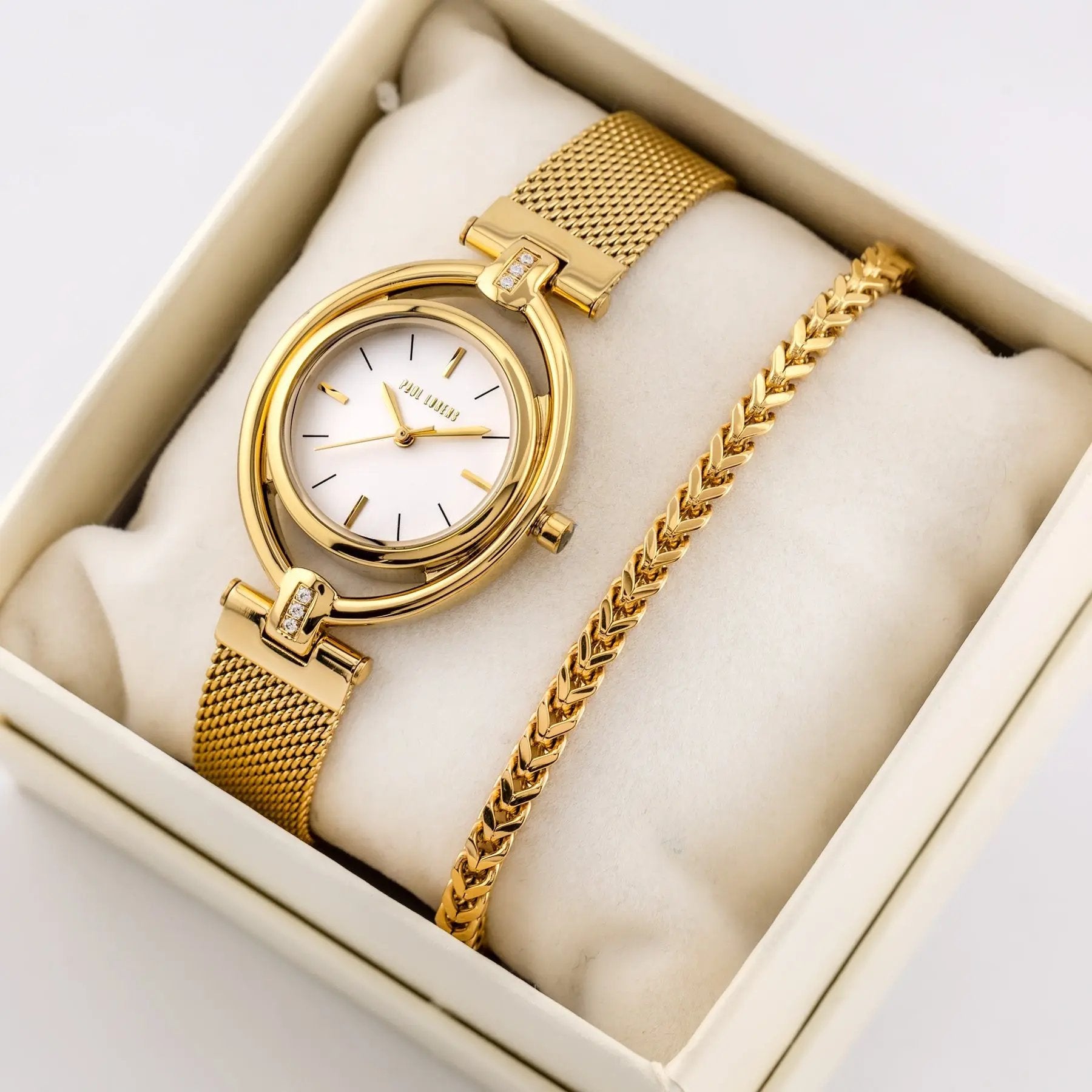 KOMPLET PREZENTOWY DAMSKI PAUL LORENS - Zegarek + bransoletka - (zg555f) KOMPLET PREZENTOWY DAMSKI PAUL LORENS - Zegarek + bransoletka - 5905937209258