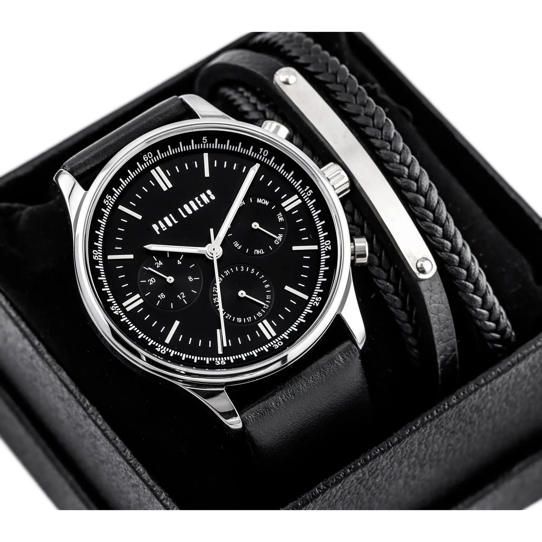 KOMPLET PREZENTOWY MĘSKI PAUL LORENS - Zegarek + Bransoletka (zg362e) KOMPLET PREZENTOWY MĘSKI PAUL LORENS  Zegarek + Bransoletka (zg362e)  5905937209166