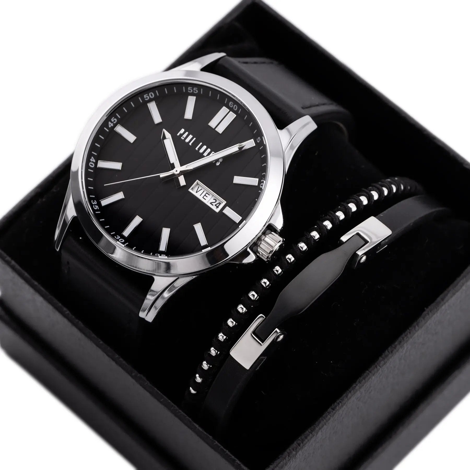 KOMPLET PREZENTOWY MĘSKI PAUL LORENS - Zegarek + Bransoletka (zg374e) KOMPLET PREZENTOWY MĘSKI PAUL LORENS  Zegarek + Bransoletka (zg374e)  5905937209319