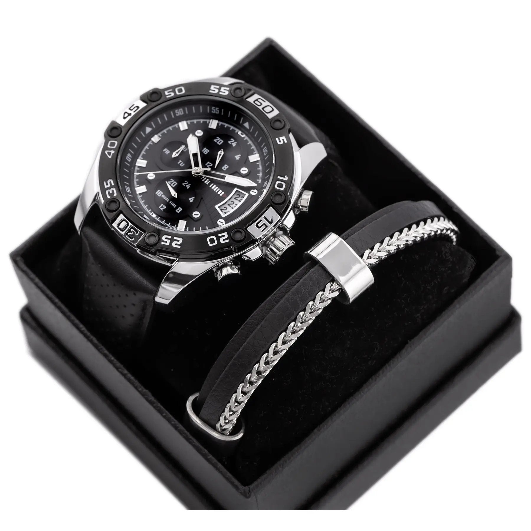 KOMPLET PREZENTOWY MĘSKI PAUL LORENS - Zegarek + Bransoletka (zg375e) KOMPLET PREZENTOWY MĘSKI PAUL LORENS  Zegarek + Bransoletka (zg375e)  5905937209326