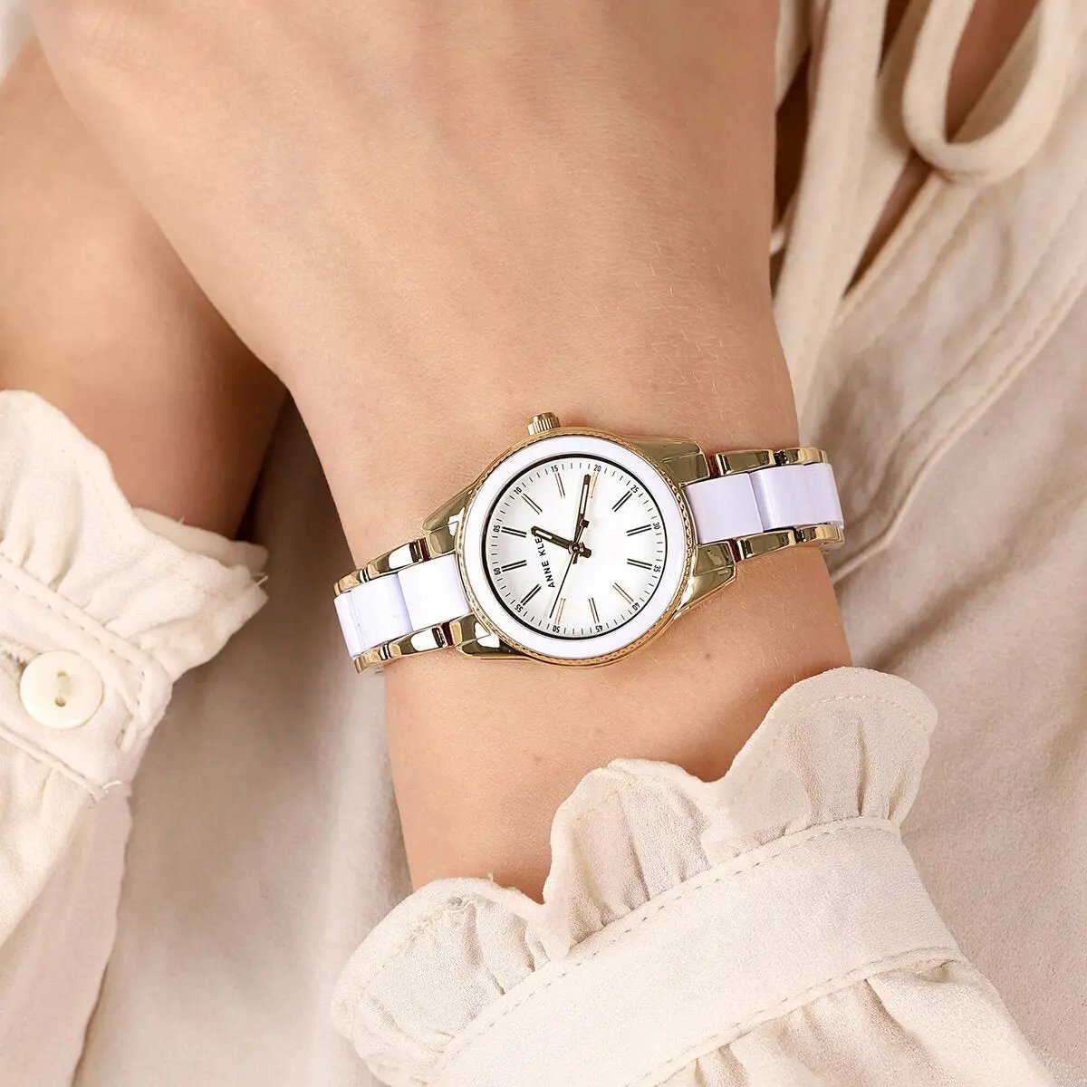 ZEGAREK DAMSKI Anne Klein Gold-Tone AK-3212WTGB + BOX ZEGAREK DAMSKI Anne Klein Gold-Tone AK-3212WTGB + BOX - Lorence 086702617357