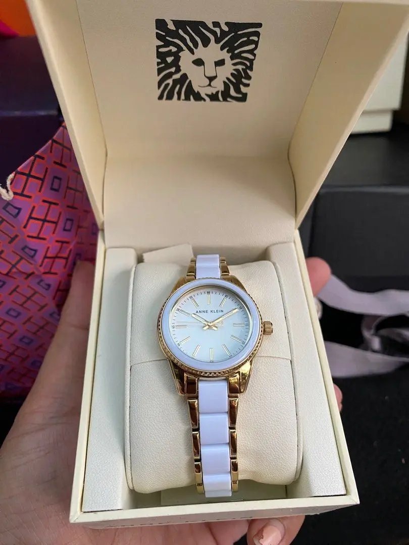 ZEGAREK DAMSKI Anne Klein Gold-Tone AK-3212WTGB + BOX ZEGAREK DAMSKI Anne Klein Gold-Tone AK-3212WTGB + BOX - Lorence 086702617357