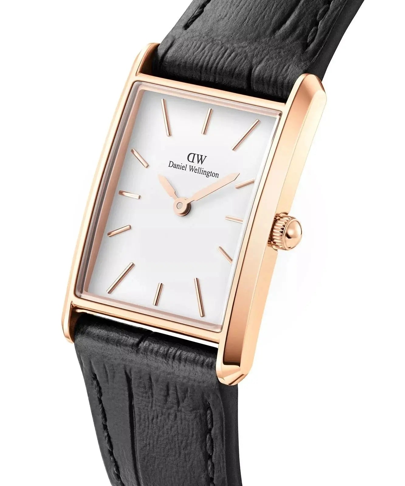 ZEGAREK DAMSKI DANIEL WELLINGTON Bound Black Crocodile Rose Gold 24mm DW00100698 + BOX ZEGAREK DAMSKI DANIEL WELLINGTON Bound Black Crocodile Rose Gold 24mm 7315030055634