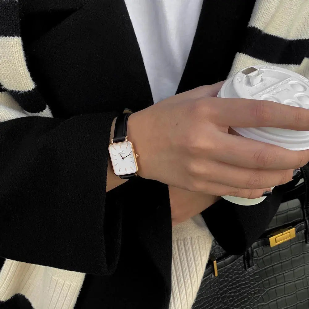 ZEGAREK DAMSKI DANIEL WELLINGTON DW00100434 - Quadro Pressed Sheffield Gold 32mm + BOX ZEGAREK DAMSKI DANIEL WELLINGTON DW00100434 - Quadro Pressed Sheffield 7315030022063