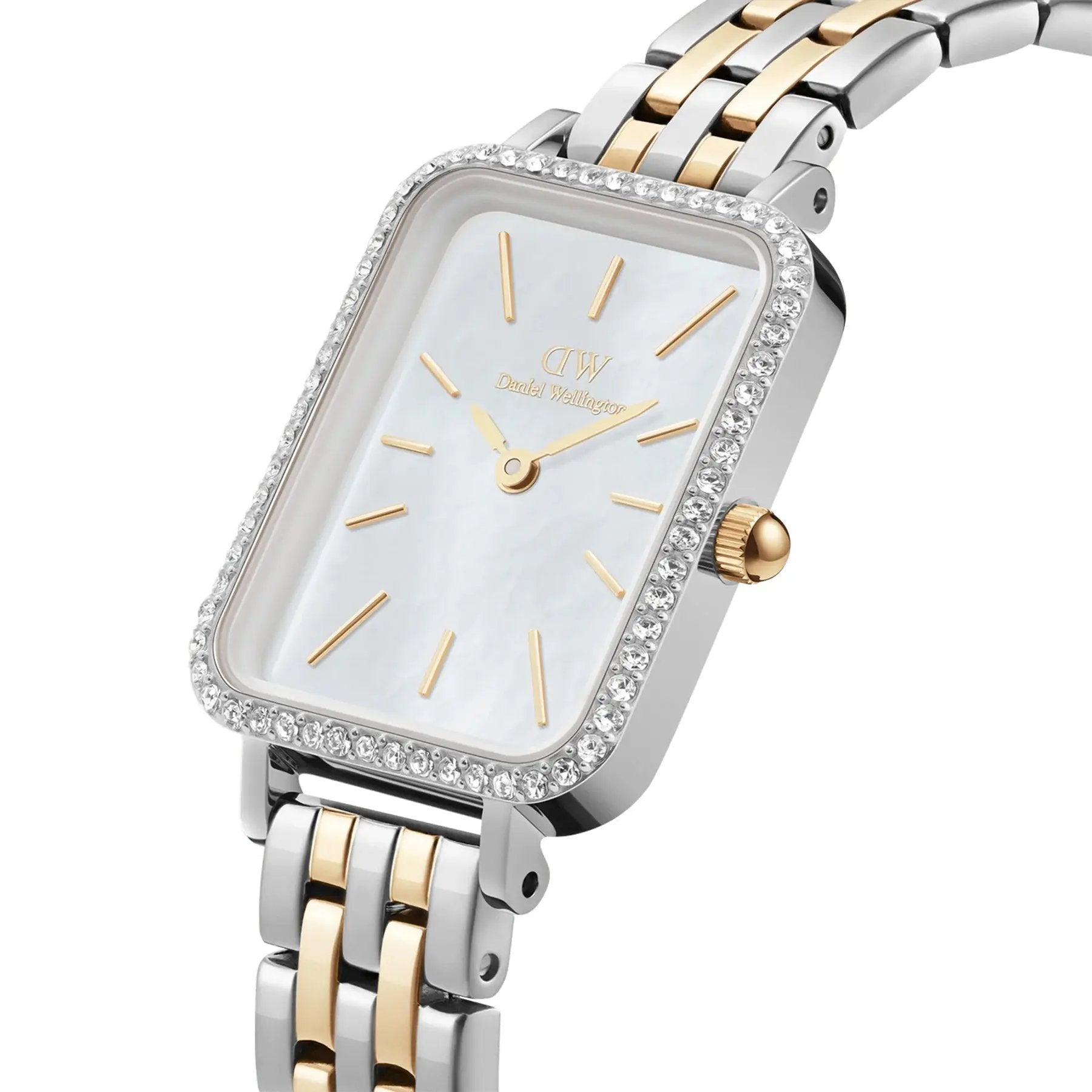 ZEGAREK DAMSKI DANIEL WELLINGTON Quadro Lumine Bezel 5-Link Two-Tone DW00100671 + BOX (zw519g) ZEGAREK DAMSKI DANIEL WELLINGTON Quadro Lumine Bezel 5-Link Two-Tone  7315030053685