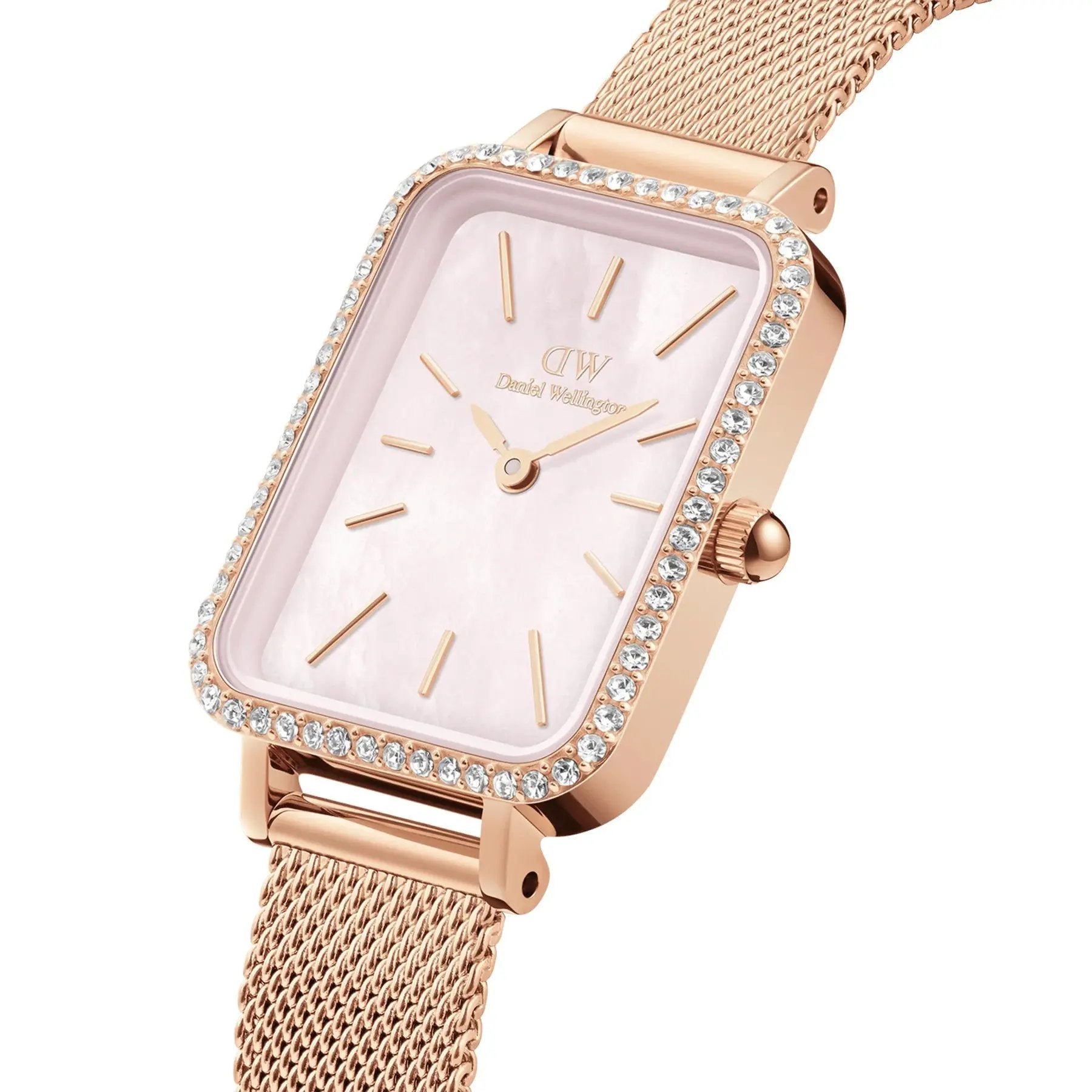 ZEGAREK DAMSKI DANIEL WELLINGTON Quadro Lumine Bezel Melrose Pink DW00100669 + BOX (zw519j) ZEGAREK DAMSKI DANIEL WELLINGTON Quadro Lumine Bezel Melrose Pink 7315030053593