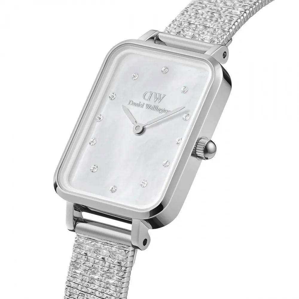 ZEGAREK DAMSKI DANIEL WELLINGTON Quadro Lumine Pressed Piano 20mm DW00100580 + BOX (zw519c) ZEGAREK DAMSKI DANIEL WELLINGTON Quadro Lumine Pressed Piano 20mm 7315030040920