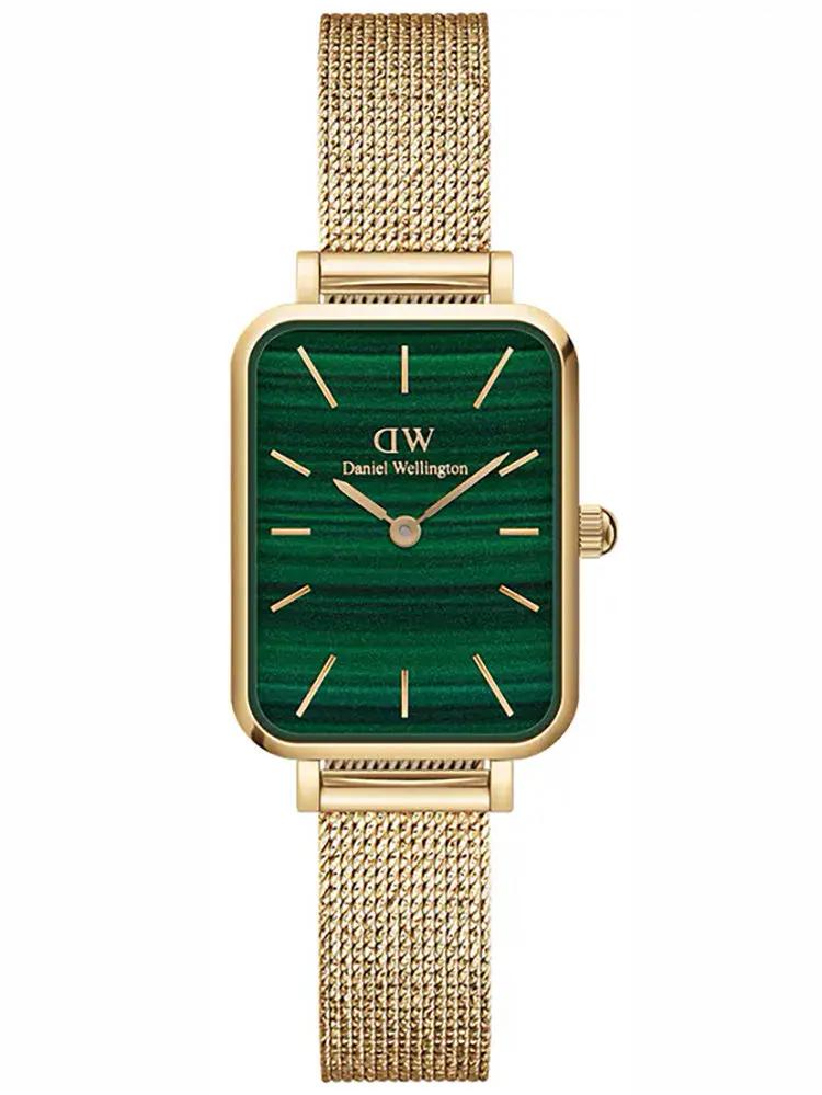 ZEGAREK DAMSKI DANIEL WELLINGTON Quadro Pressed Evergold Emerald 20mm DW00100561+ BOX (zw505m) ZEGAREK DAMSKI DANIEL WELLINGTON Quadro Pressed Evergold Emerald 20mm  7315030040104