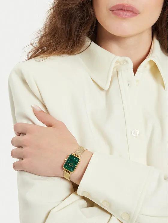 ZEGAREK DAMSKI DANIEL WELLINGTON Quadro Pressed Evergold Emerald 20mm DW00100561+ BOX (zw505m) ZEGAREK DAMSKI DANIEL WELLINGTON Quadro Pressed Evergold Emerald 20mm 7315030040104