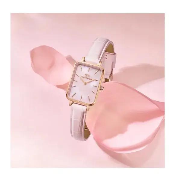 ZEGAREK DAMSKI DANIEL WELLINGTON Quadro Pressed Melrose Pearl 20mm DW00100508 + BOX (zw521a) ZEGAREK DAMSKI DANIEL WELLINGTON Quadro Pressed Melrose Pearl 20mm 7315030030563