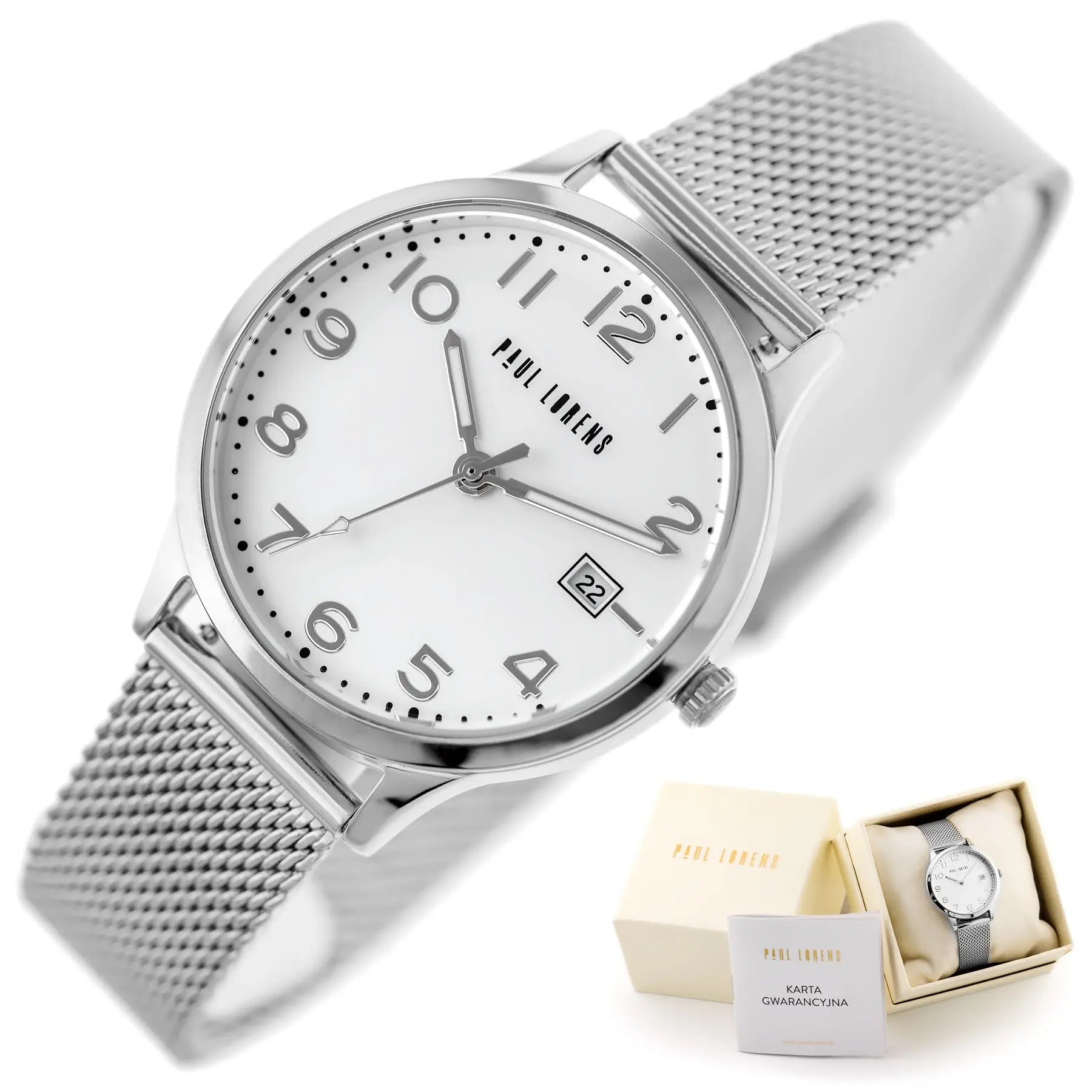 ZEGAREK DAMSKI PAUL LORENS - PL20000B-3C1 (zg572d) + BOX ZEGAREK DAMSKI PAUL LORENS - PL20000B-3C1 (zg572d) + BOX - Lorence 5900148050774
