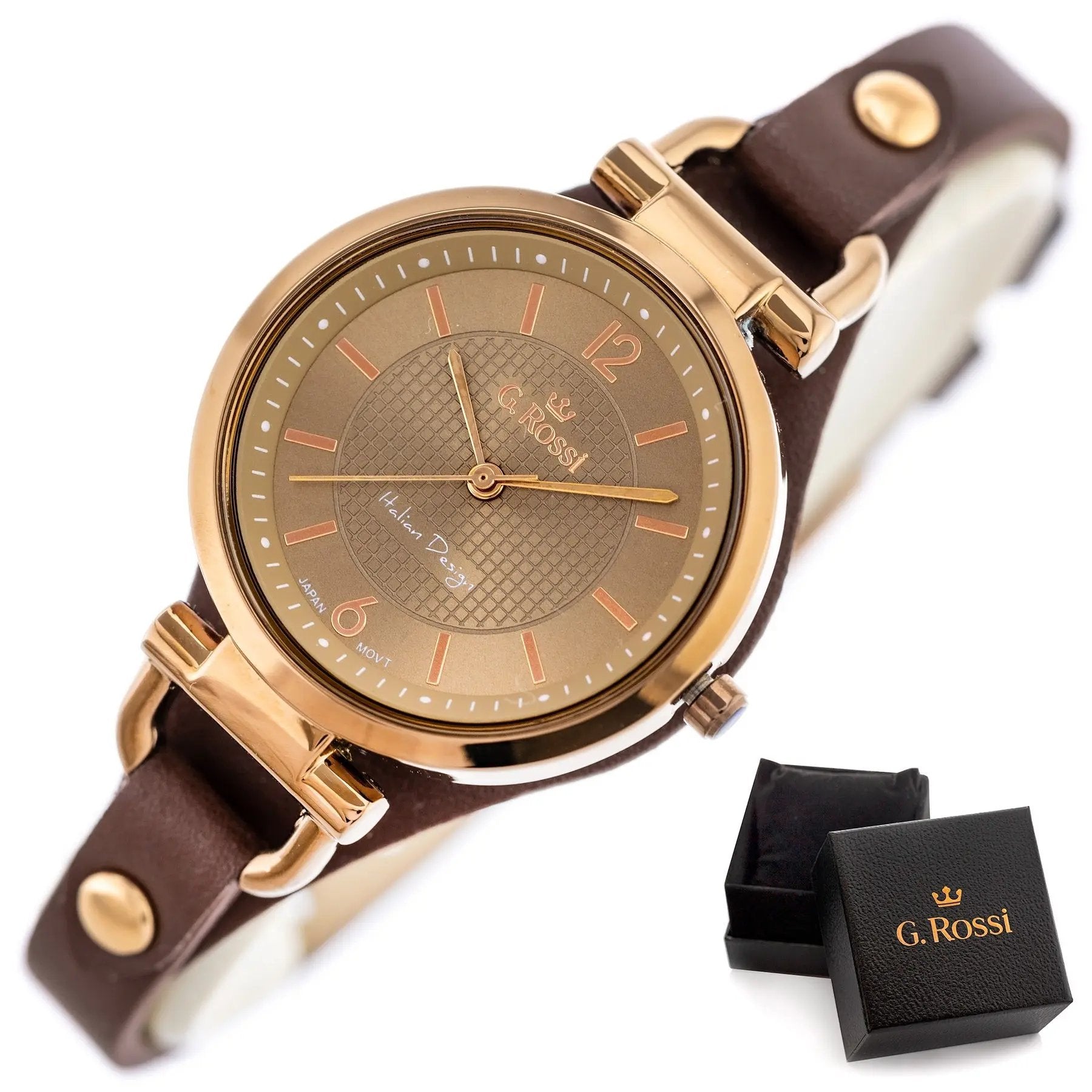 ZEGAREK G. ROSSI LESTI NA PASKU zg631b + BOX ZEGAREK G. ROSSI LESTI NA PASKU zg631b + BOX - Lorence 5900148056271
