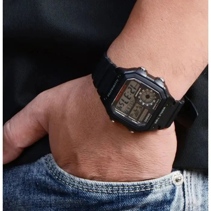 ZEGAREK MĘSKI CASIO AE-1200WH-1AVCF (zd146a) + BOX-6