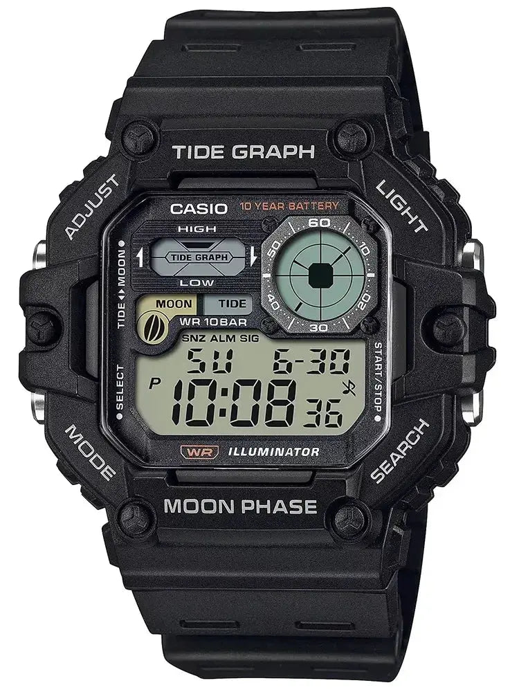 ZEGAREK MĘSKI CASIO Digital Moonphase WS-1700H-1AV + BOX ZEGAREK MĘSKI CASIO Digital Moonphase WS-1700H-1AV + BOX - Lorence 4549526365287