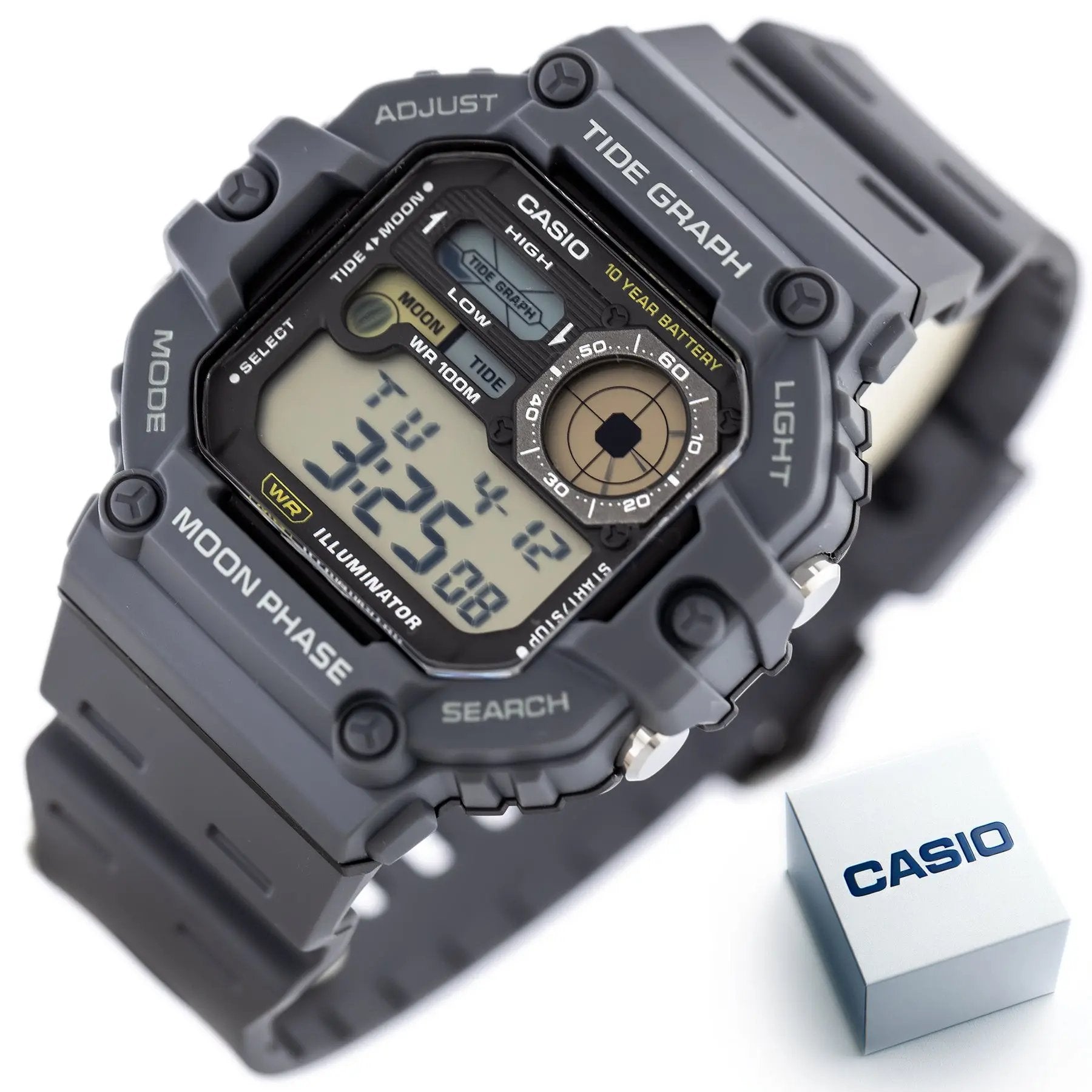 ZEGAREK MĘSKI CASIO Digital Moonphase WS-1700H-8AV + BOX ZEGAREK MĘSKI CASIO Digital Moonphase WS-1700H-8AV + BOX - Lorence 4549526365355