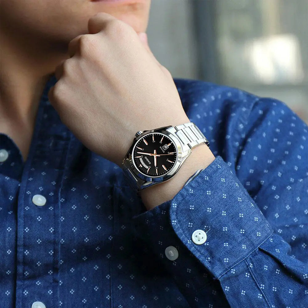 ZEGAREK MĘSKI CASIO MTP-1370D-1A2V (zd025a) + BOX-8