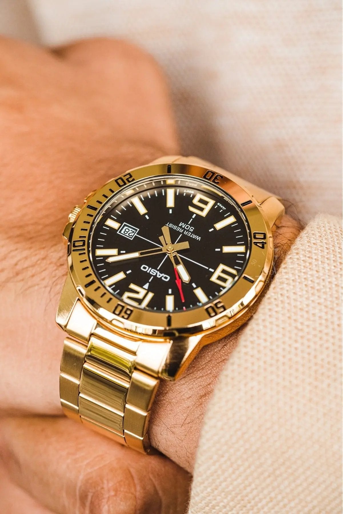 ZEGAREK MĘSKI CASIO MTP-VD01G-1B + BOX ZEGAREK MĘSKI CASIO MTP-VD01G-1B + BOX - Lorence 4549526186684