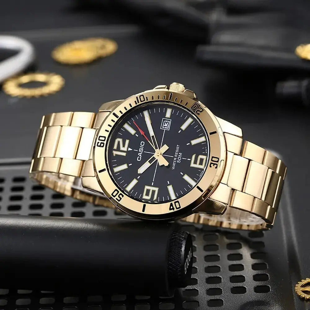 ZEGAREK MĘSKI CASIO MTP-VD01G-1B + BOX ZEGAREK MĘSKI CASIO MTP-VD01G-1B + BOX - Lorence 4549526186684