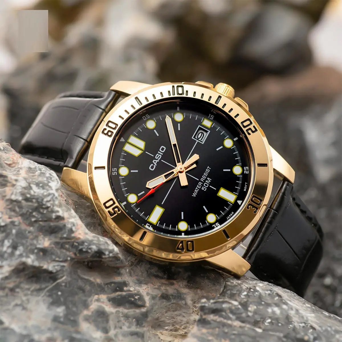 ZEGAREK MĘSKI CASIO MTP-VD01GL-1E + BOX ZEGAREK MĘSKI CASIO MTP-VD01GL-1E + BOX - Lorence 4549526186622
