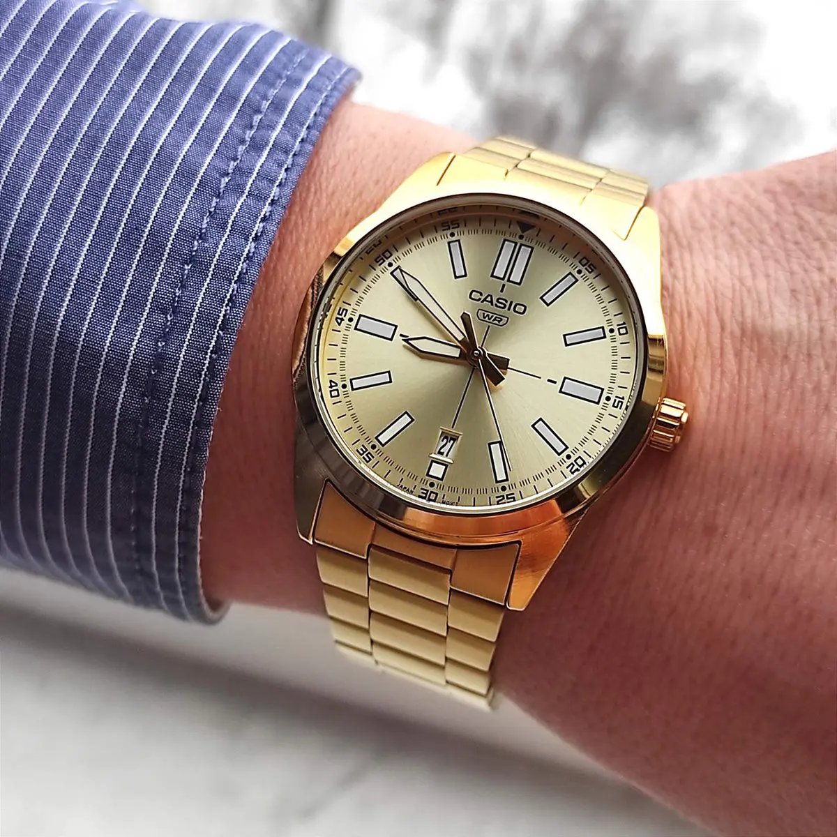 ZEGAREK MĘSKI CASIO MTP-VD02G-9EUDF (zd217d) + BOX ZEGAREK MĘSKI CASIO MTP-VD02G-9EUDF (zd217d) + BOX - Lorence 889232822600
