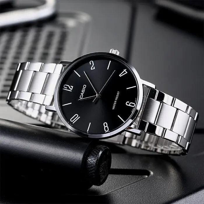 ZEGAREK MĘSKI CASIO MTP-VT01D-1B2 (zd165i) + BOX ZEGAREK MĘSKI CASIO MTP-VT01D-1B2 (zd165i) + BOX - Lorence 4549526285097