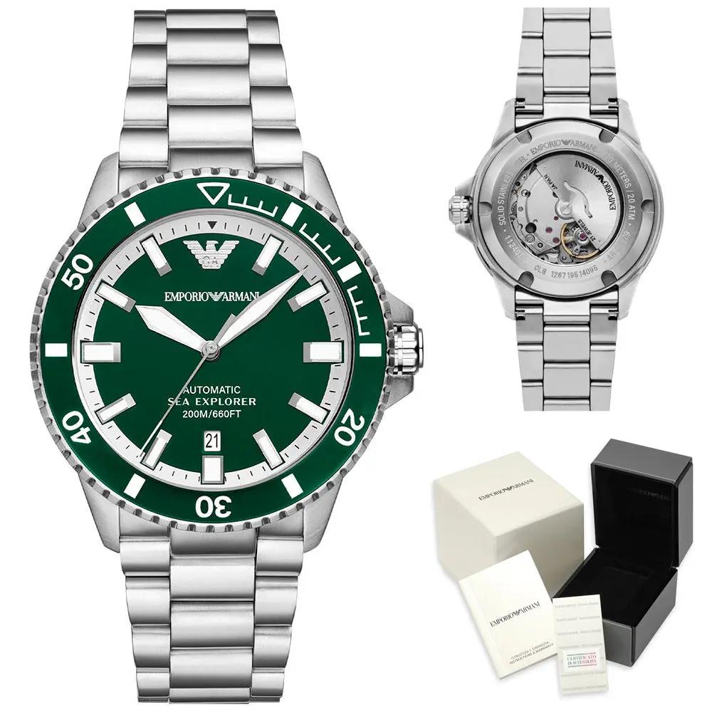 ZEGAREK MĘSKI EMPORIO ARMANI AR60080 Sea Explorer AUTOMATIC (zi110b) + BOX ZEGAREK MĘSKI EMPORIO ARMANI AR60080 Sea Explorer AUTOMATIC (zi110b) + 723763326575