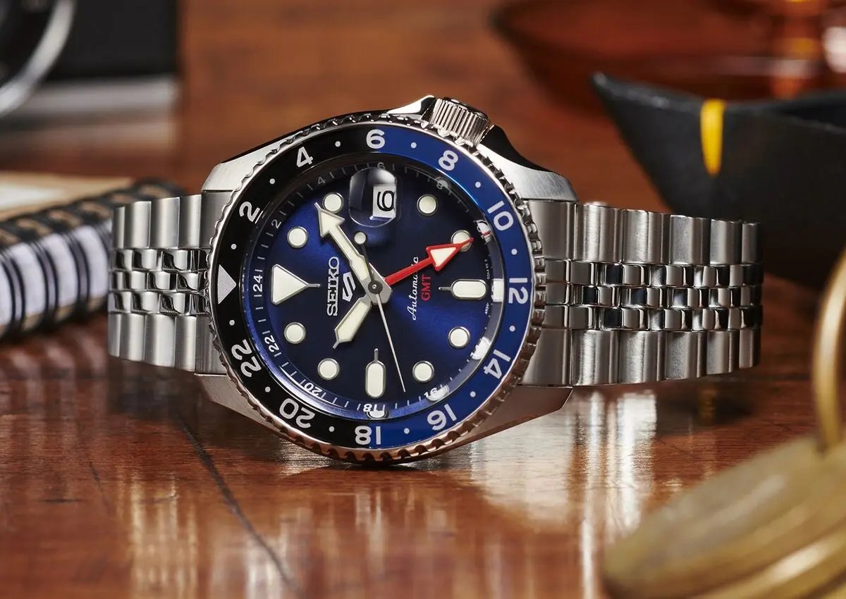 ZEGAREK MĘSKI SEIKO 5 SPORTS SSK003K1 GMT AUTOMAT WR100 + BOX ZEGAREK MĘSKI SEIKO 5 SPORTS SSK003K1 GMT AUTOMAT WR100 + BOX - 4954628247117