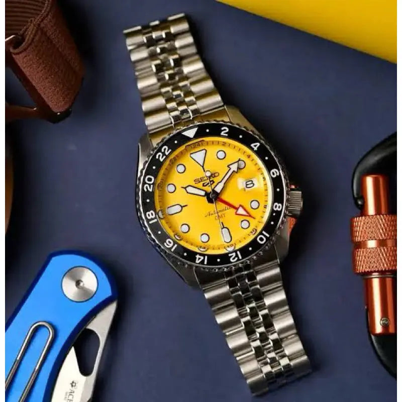 ZEGAREK MĘSKI SEIKO 5 SPORTS SSK017K1 GMT AUTOMAT WR100 + BOX ZEGAREK MĘSKI SEIKO 5 SPORTS SSK017K1 GMT AUTOMAT WR100 + BOX - 029665223791