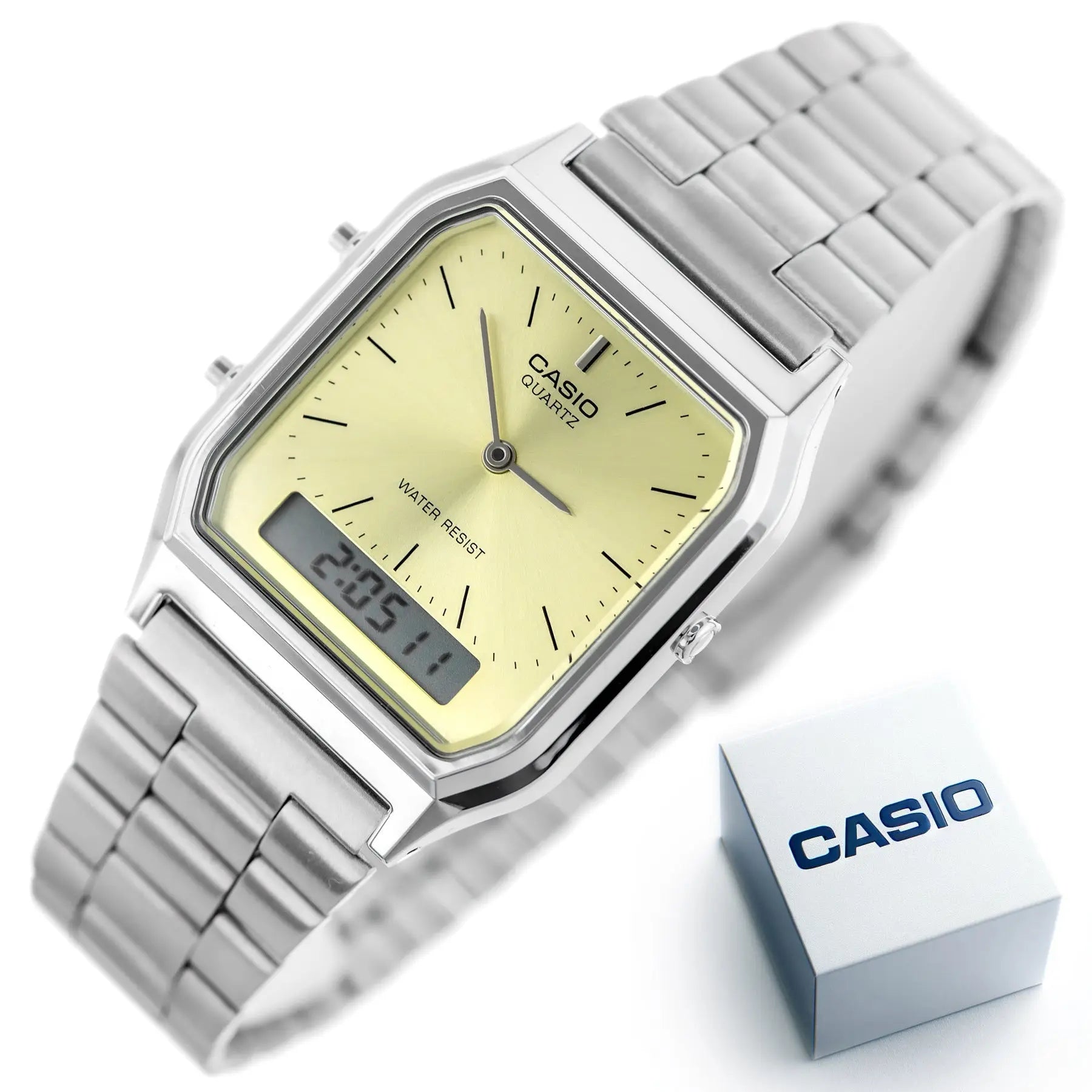 ZEGAREK UNISEX CASIO Vintage AQ-230A-9AMQYDF + BOX ZEGAREK UNISEX CASIO Vintage AQ-230A-9AMQYDF + BOX - Lorence 4549526390654