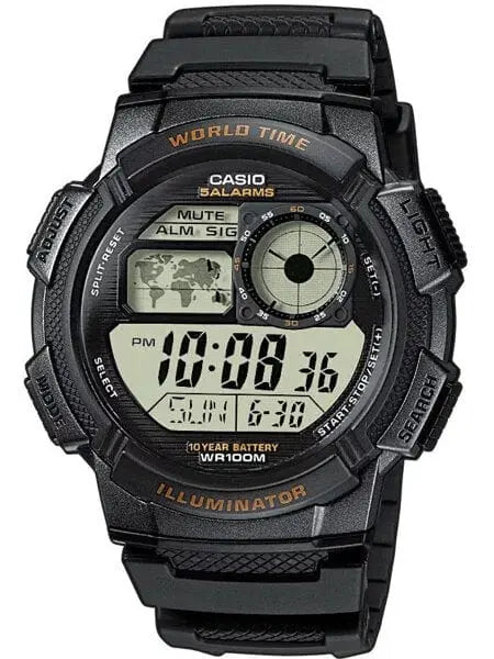 Zegarek Męski Casio AE-1000W-1AV - World Time Zegarek Męski Casio AE-1000W-1AV - World Time - Lorence 4971850443339
