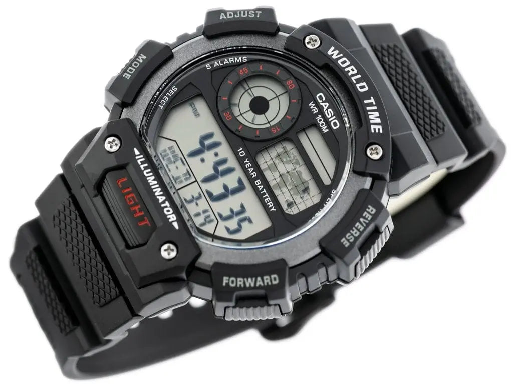 Zegarek Męski Casio AE-1400WH-1AVDF Zegarek Męski Casio AE-1400WH-1AVDF - Lorence 4549526175589