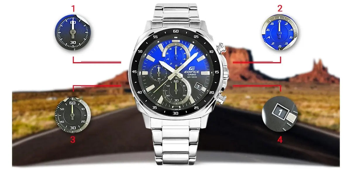 Zegarek Męski Casio Edifice EFV-600D-2AVUEF 10 Bar Zegarek Męski Casio Edifice EFV-600D-2AVUEF 10 Bar - Lorence 4549526271717