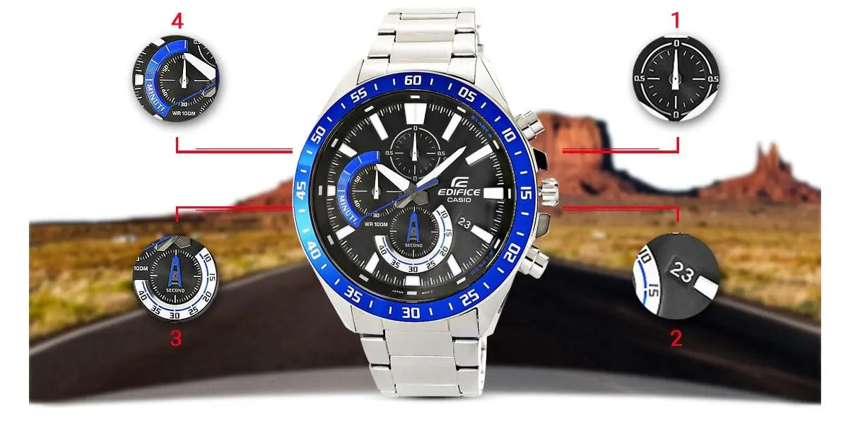 Zegarek Męski Casio Edifice EFV-620D-1A2VUDF 10 Bar Zegarek Męski Casio Edifice EFV-620D-1A2VUDF 10 Bar - Lorence 4549526312229