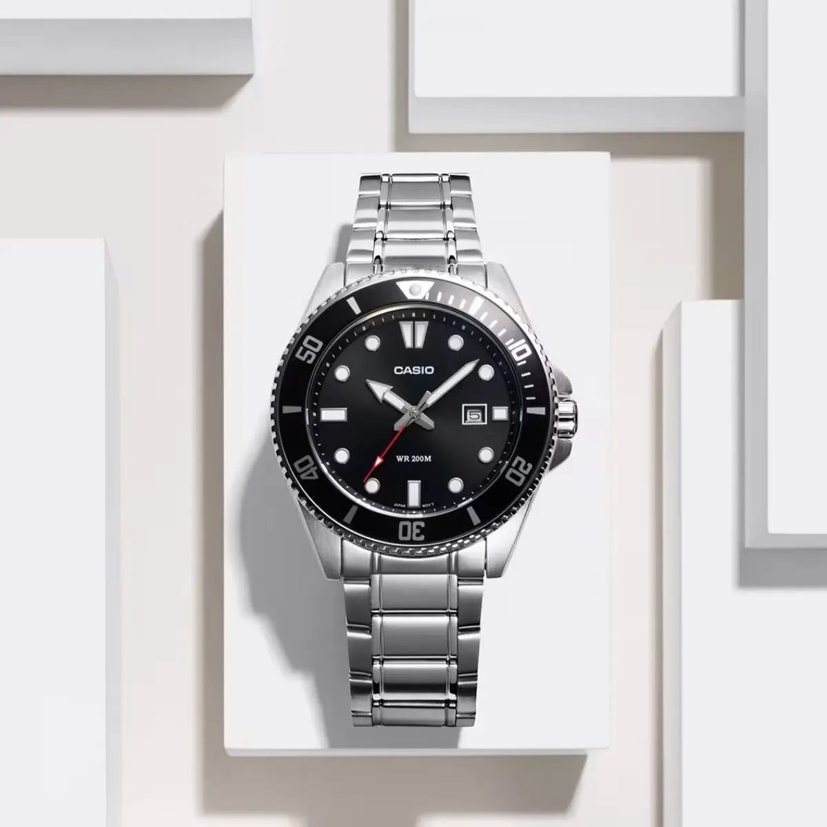 Zegarek Męski Casio MDV-107D-1A1 WR200 + BOX Zegarek Męski Casio MDV-107D-1A1 WR200 + BOX - Lorence 4549526358883